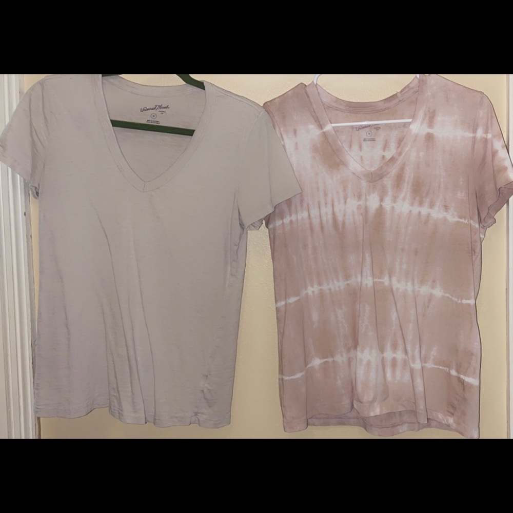 Two V necks.